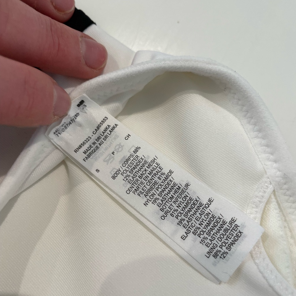White Nike Sports Bra Brand New - Picture 3 of 3